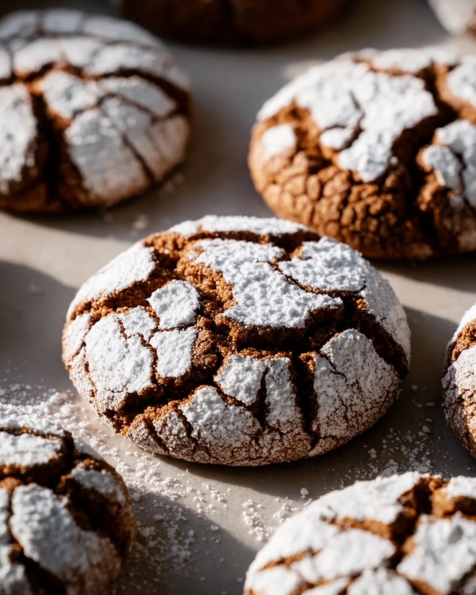 Easy Non-Alcohol Alternative Gingerbread Crinkle Cookies