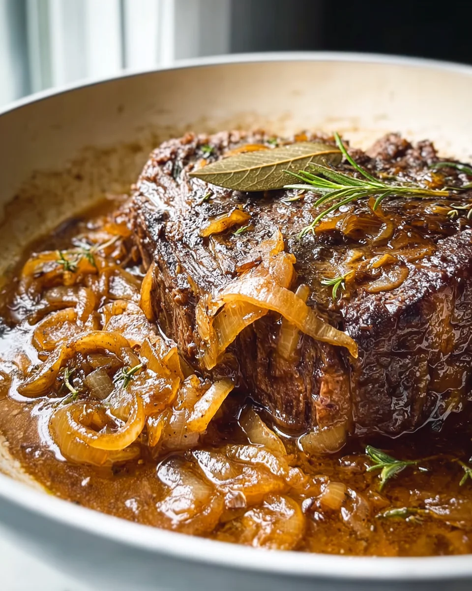 Ultimate French Onion Pot Roast: Tender Beef & Rich Gravy
