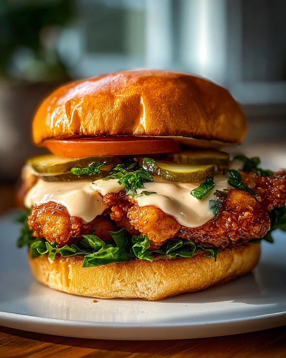 Irresistible Spicy Chicken Sandwich with Creamy Sauce