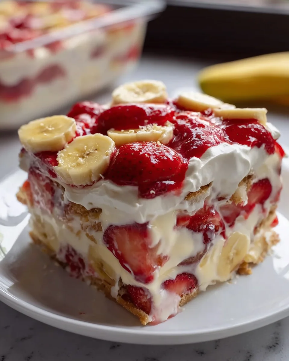 Strawberry Banana Pudding Dream: Easy No-Bake Recipe!