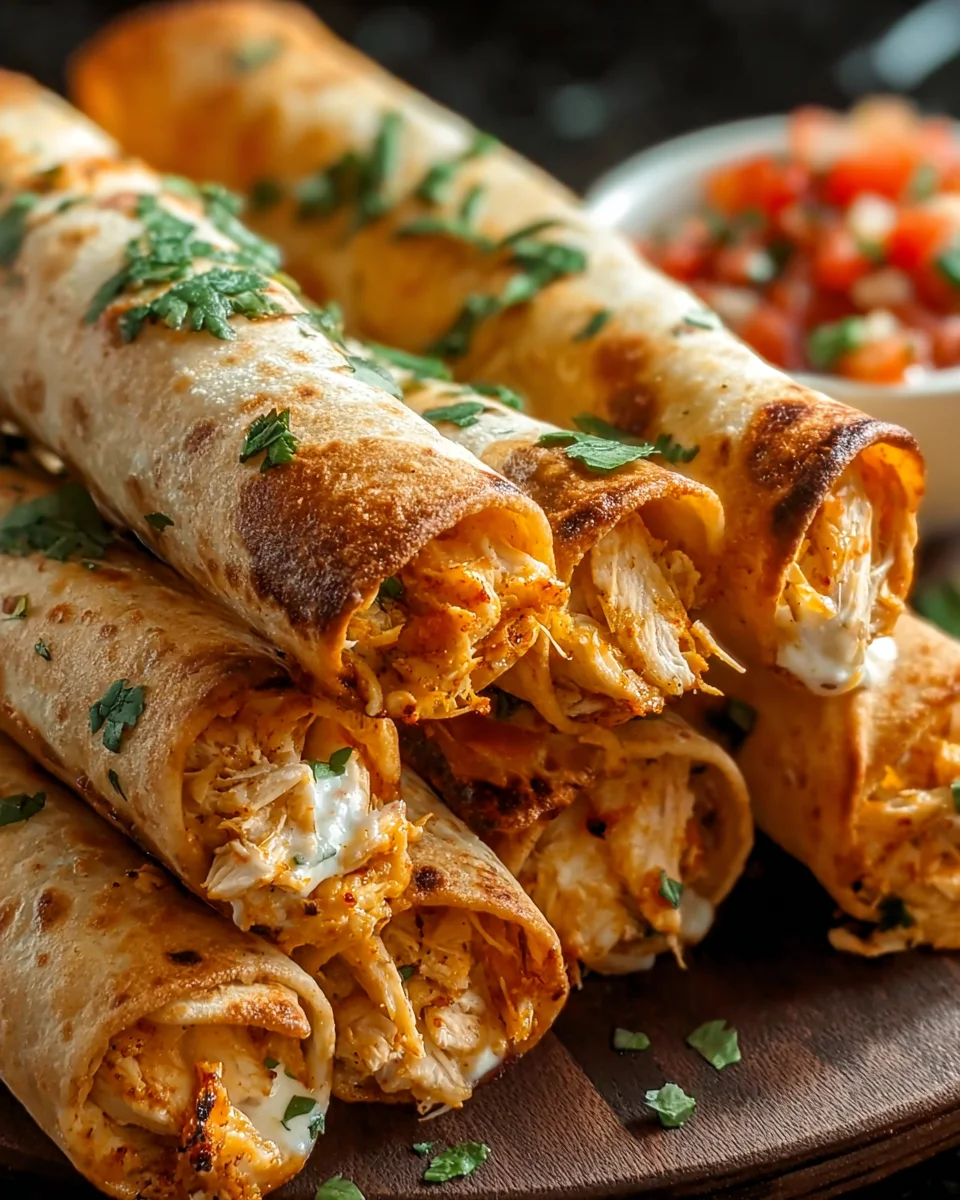 Crispy Cream Cheese Chicken Taquitos: Quick & Easy Dinner