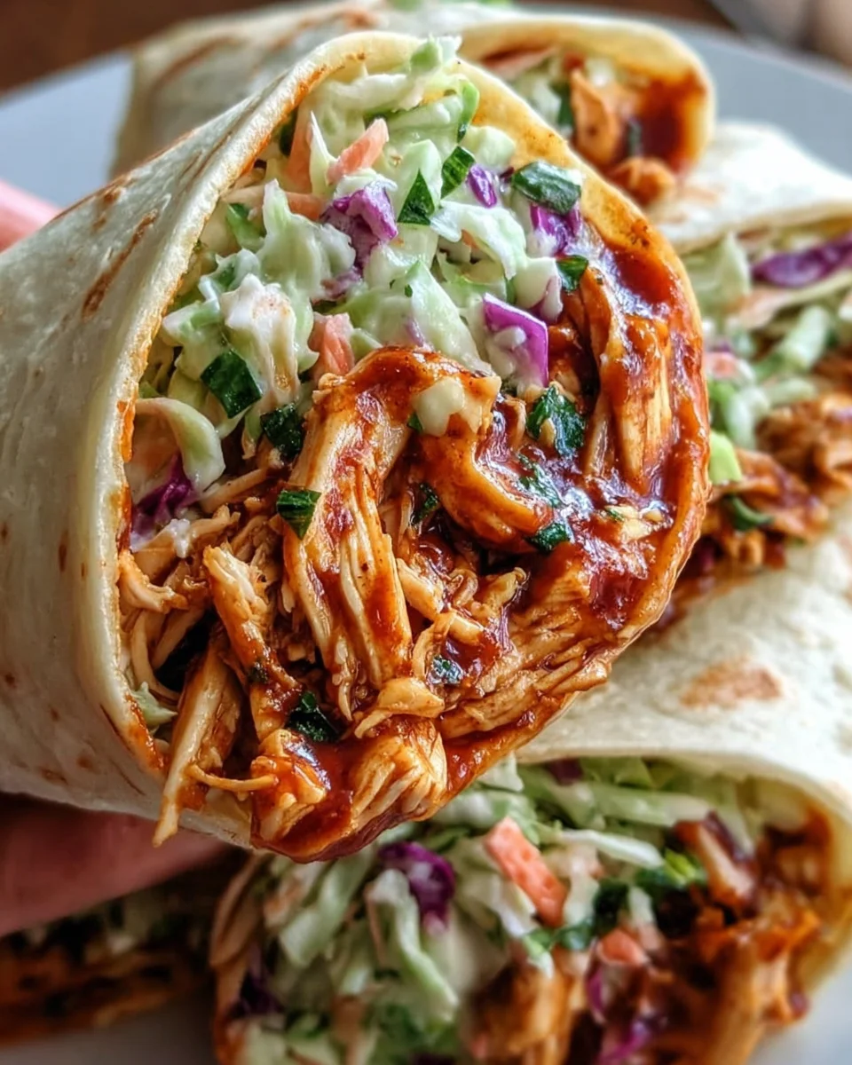 BBQ Chicken Coleslaw Wraps: Easy, Flavorful Meal!