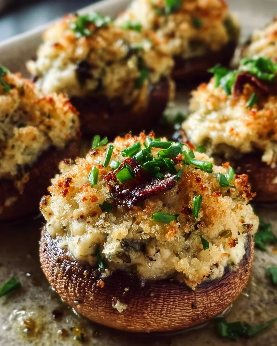 Best Christmas Stuffed Mushrooms Recipe for Holidays!