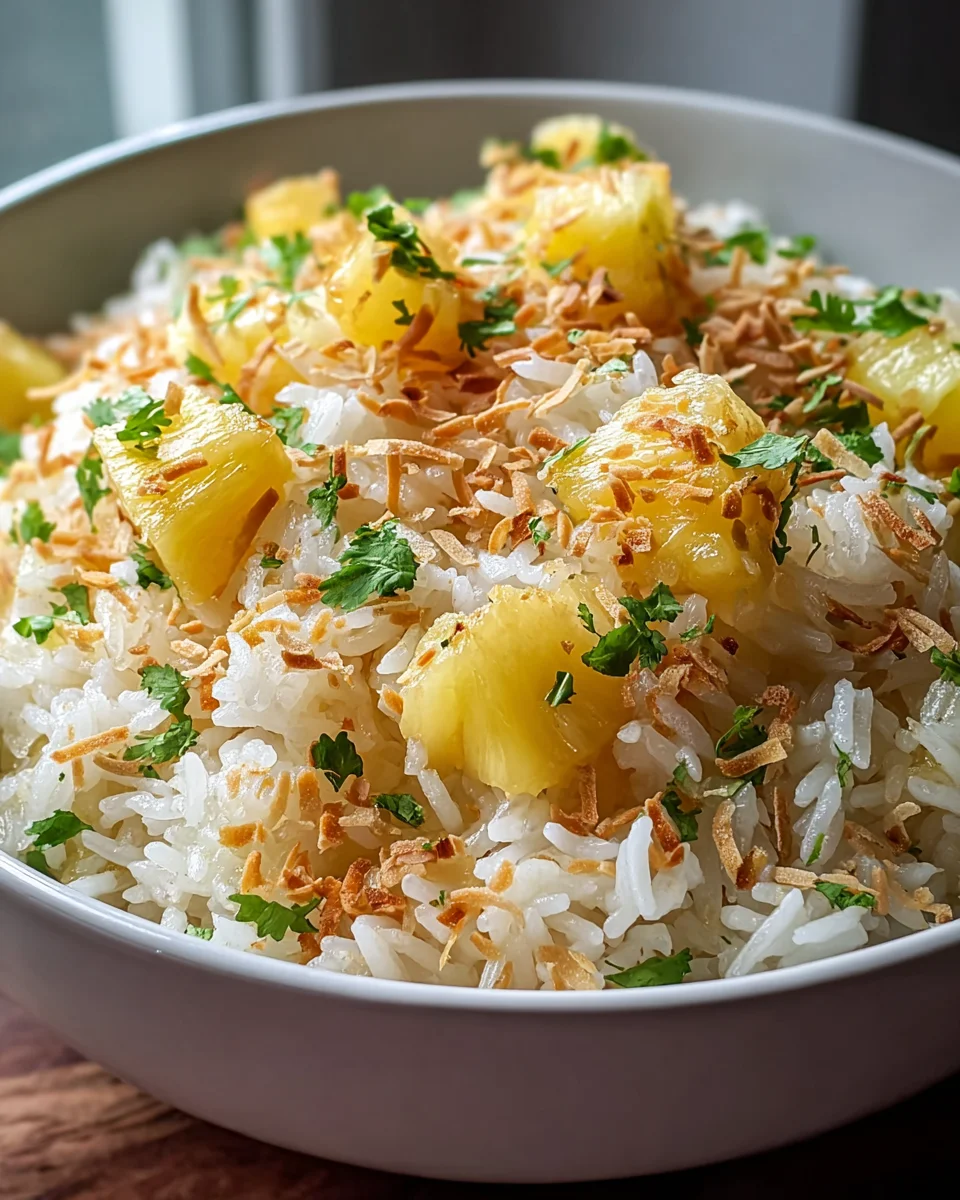 Tropical Coconut Pineapple Rice: Sunshine in Every Bite!