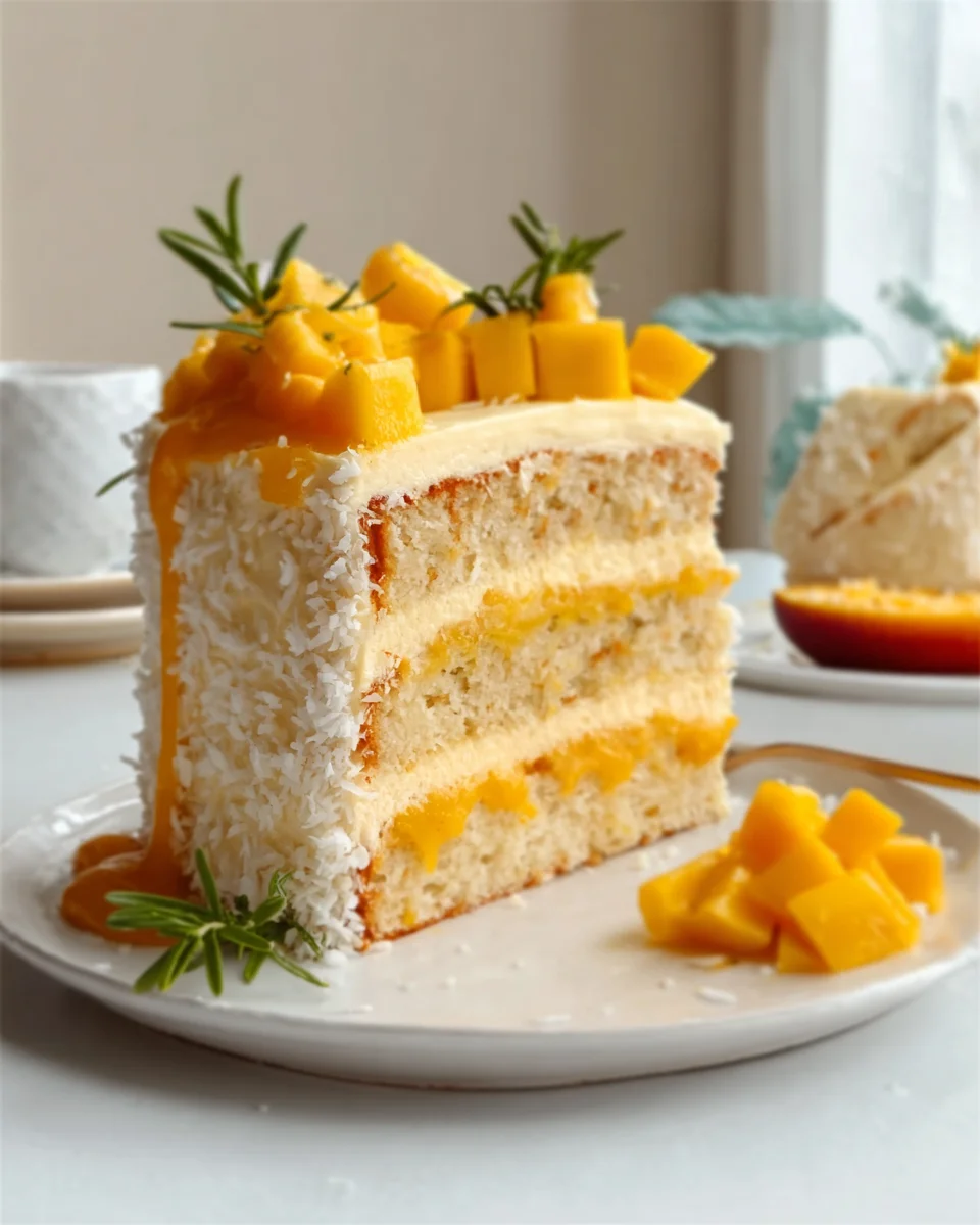 Best Vegan Mango Coconut Cake Recipe - A Taste of Paradise