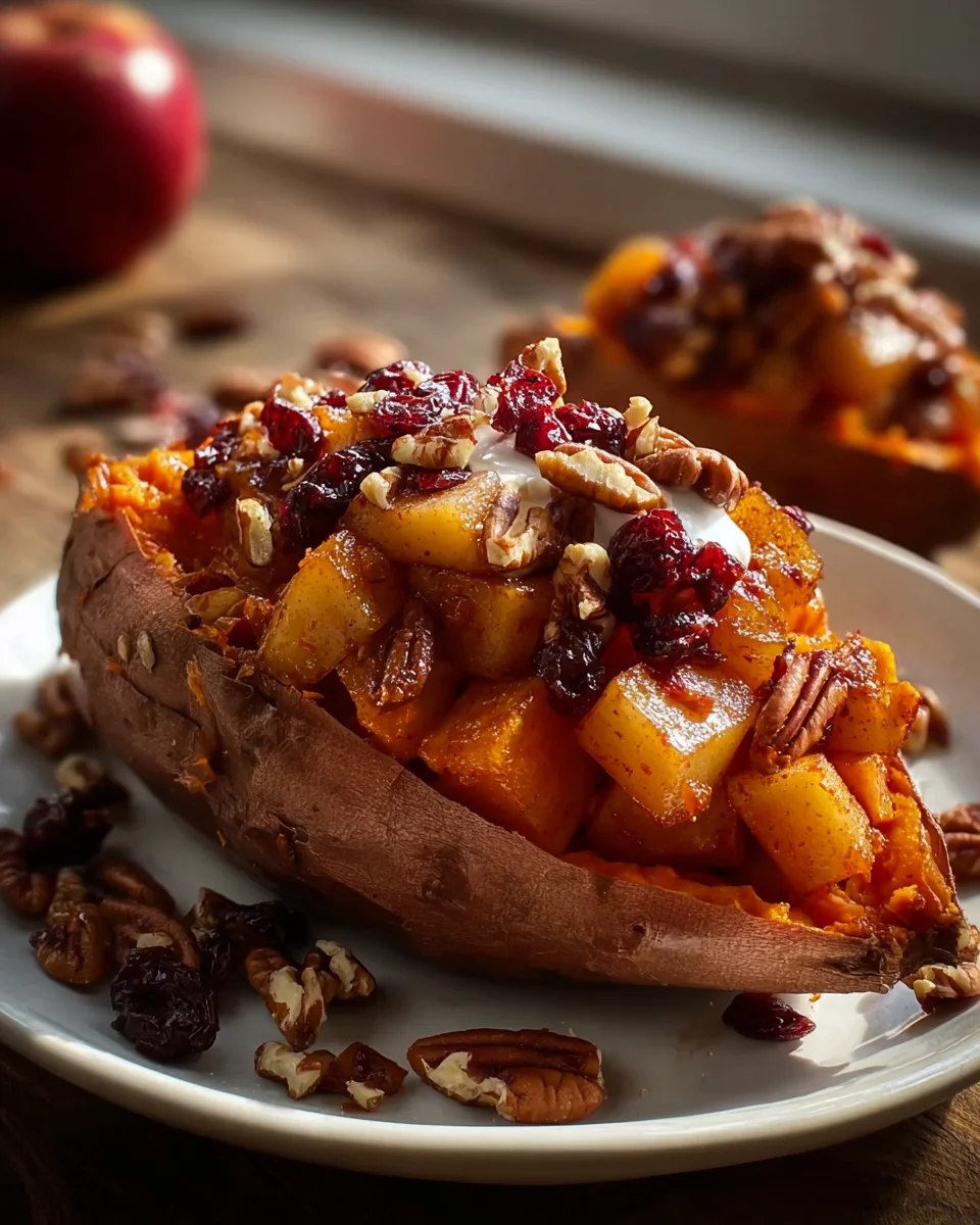 Apple Spiced Stuffed Sweet Potatoes: Healthy & Delicious!