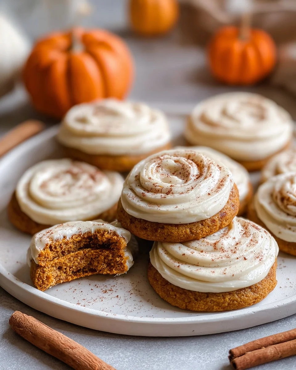 Best Soft Pumpkin Cookies with Cream Cheese Frosting