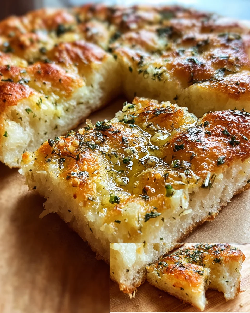 Crispy, Cheesy Garlic Parmesan Focaccia Bread Recipe
