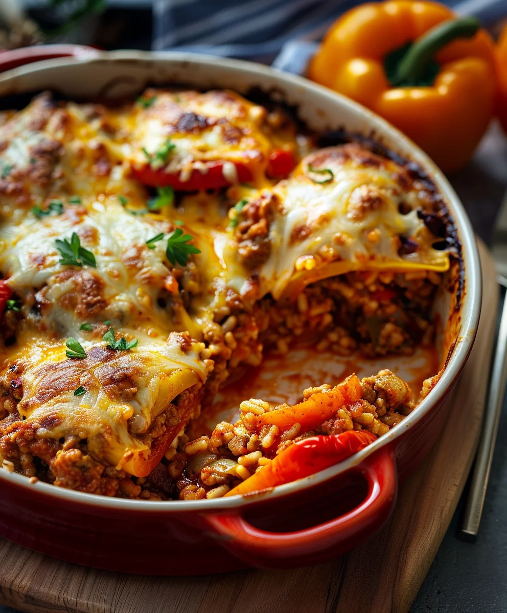 Classic Pioneer Woman Stuffed Beef Pepper Casserole Recipe