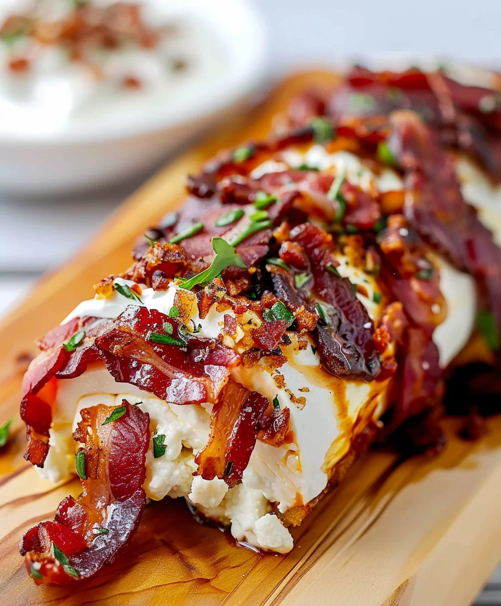 Million Dollar Beef Bacon Goat Cheese Appetizer Log