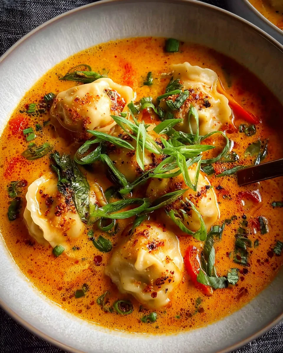 Quick & Creamy Coconut Curry Soup with Dumplings