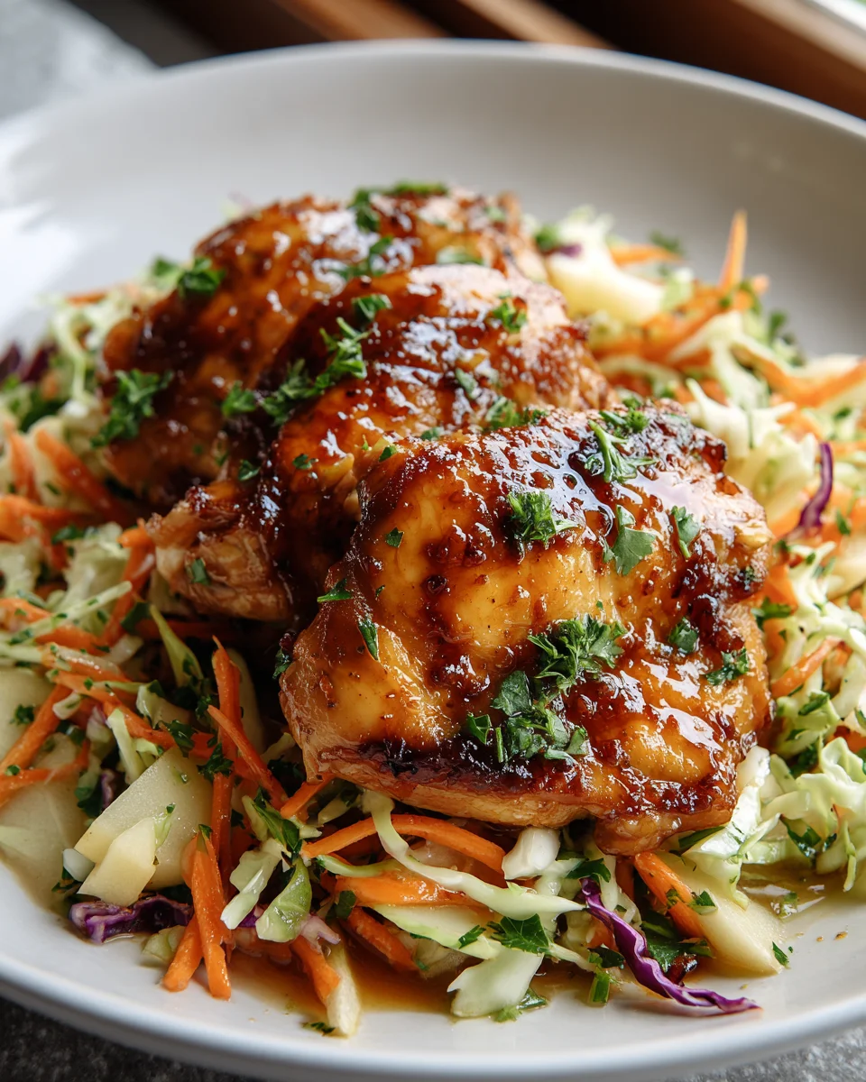 Sticky Apple Cider Chicken: Easy Recipe with Autumn Slaw