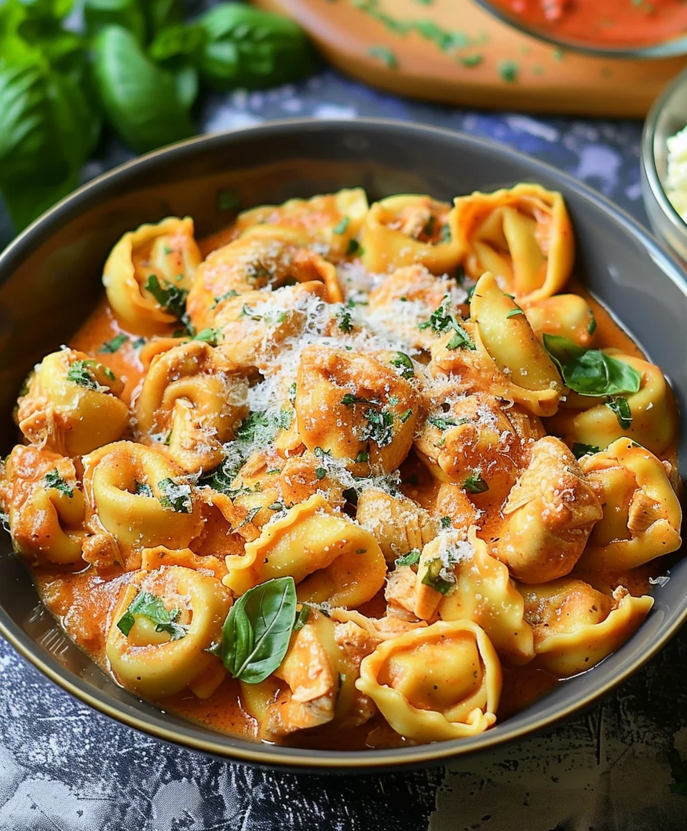 Crockpot Chicken Tortellini