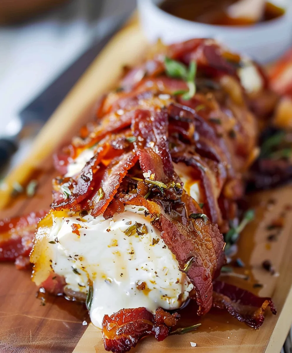 Million Dollar Beef Bacon Goat Cheese Appetizer Log