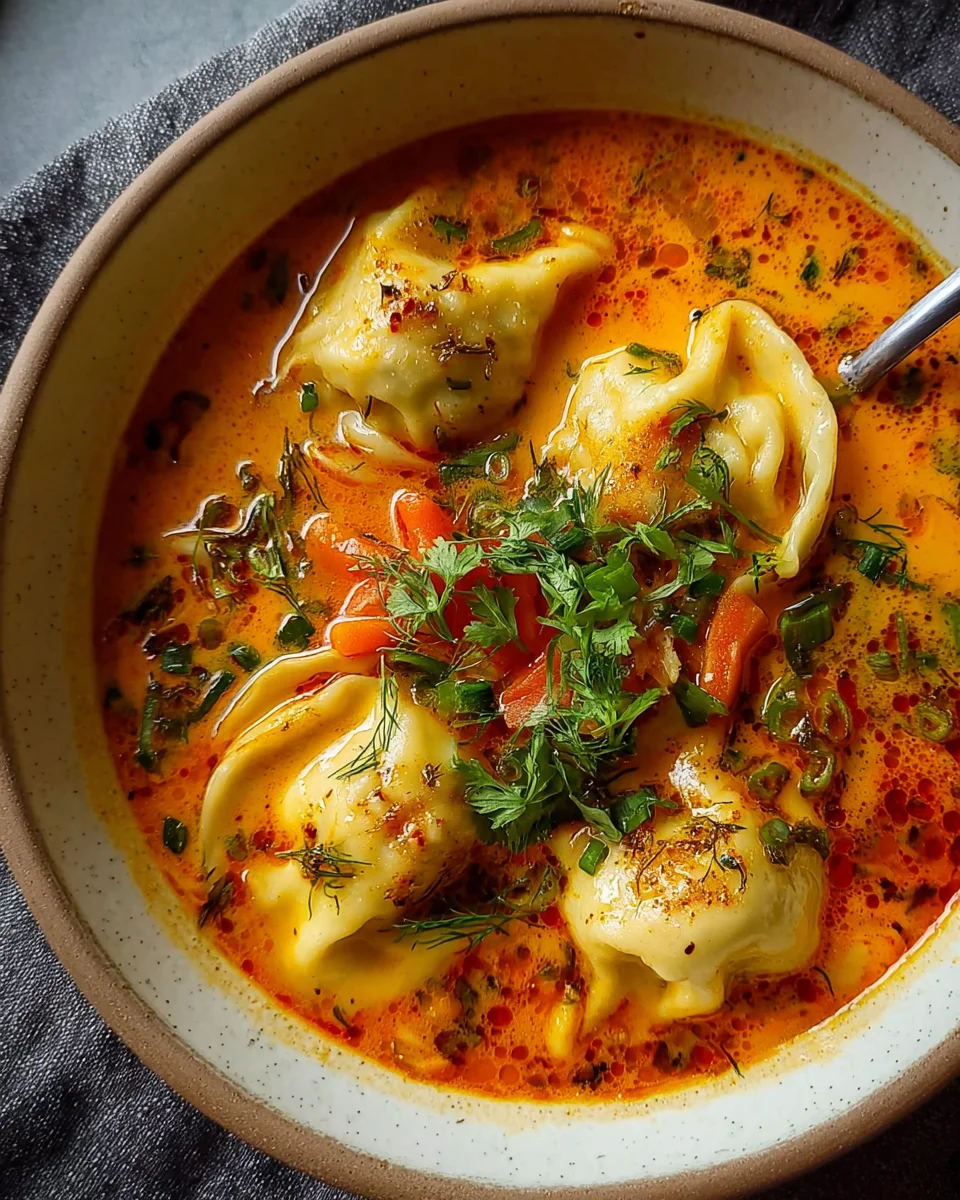 Quick & Creamy Coconut Curry Soup with Dumplings