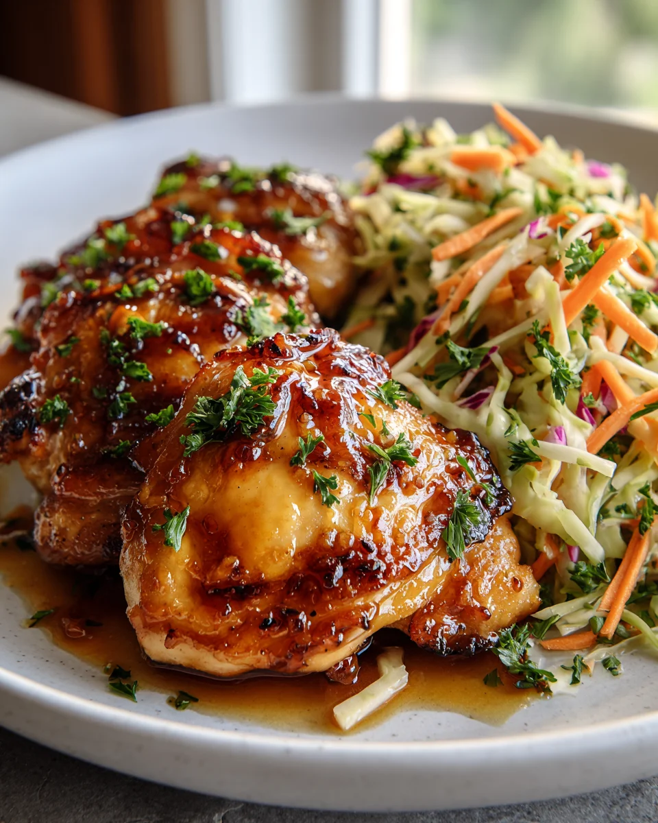 Sticky Apple Cider Chicken: Easy Recipe with Autumn Slaw