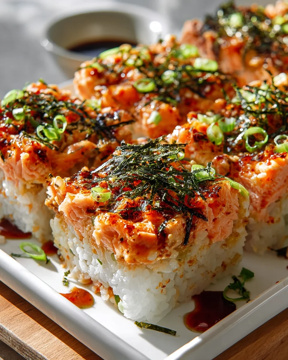 Spicy Salmon Sushi Bake: Easy & Delicious Dinner!