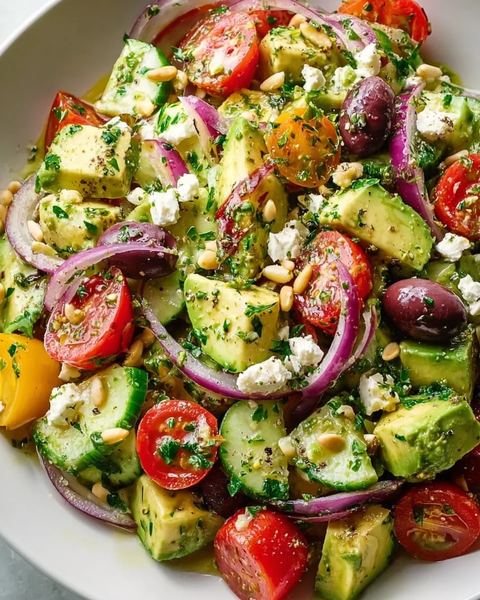 Zesty Mediterranean Avocado Salad Recipe - Fresh & Easy!
