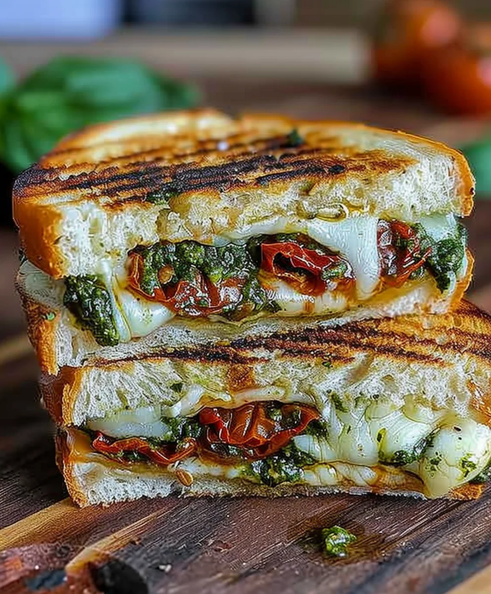 Amazing Sun Dried Tomato Pesto Grilled Cheese Recipe
