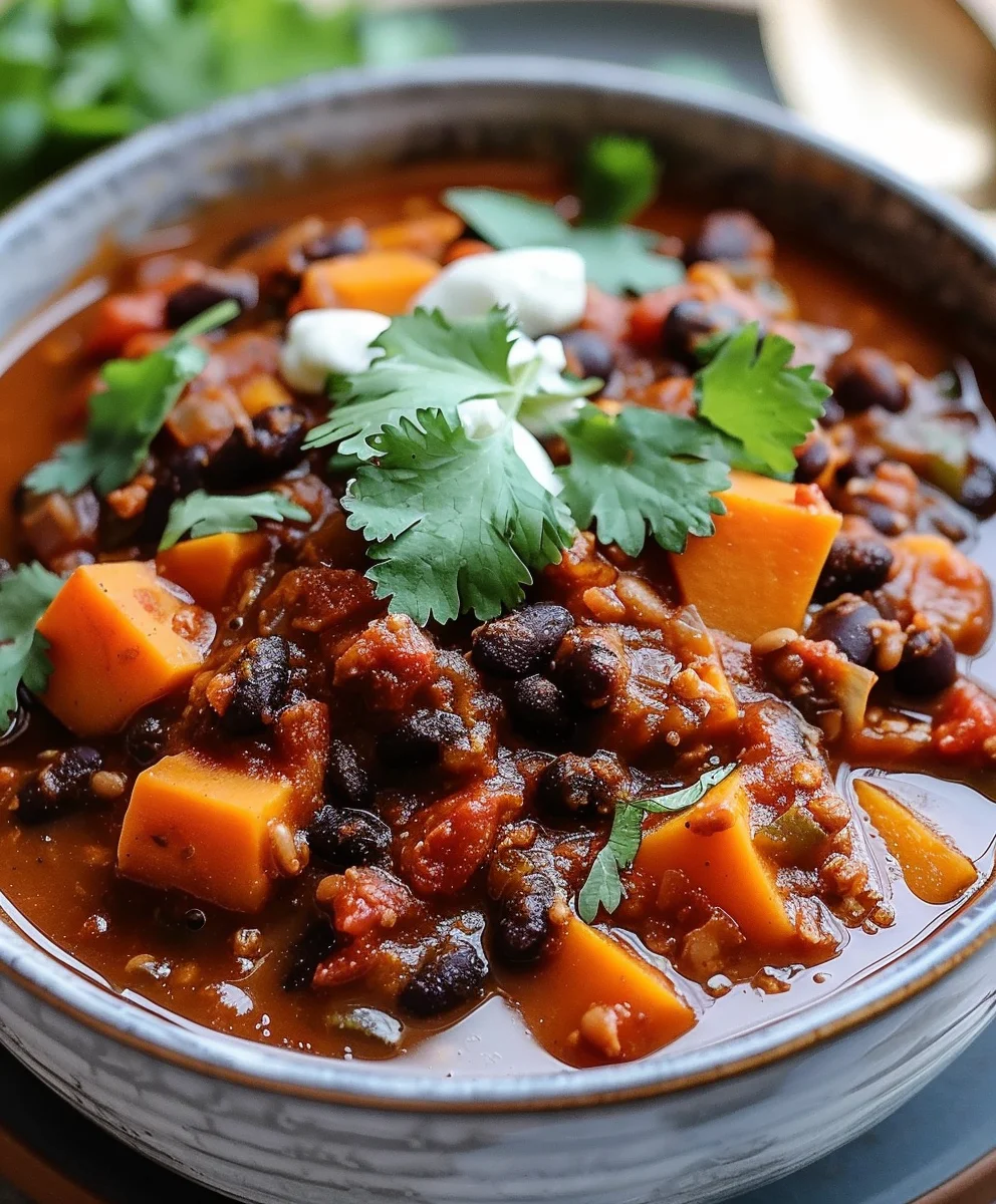 Sweet Potato Black Bean Chili: Hearty Vegetarian Recipe