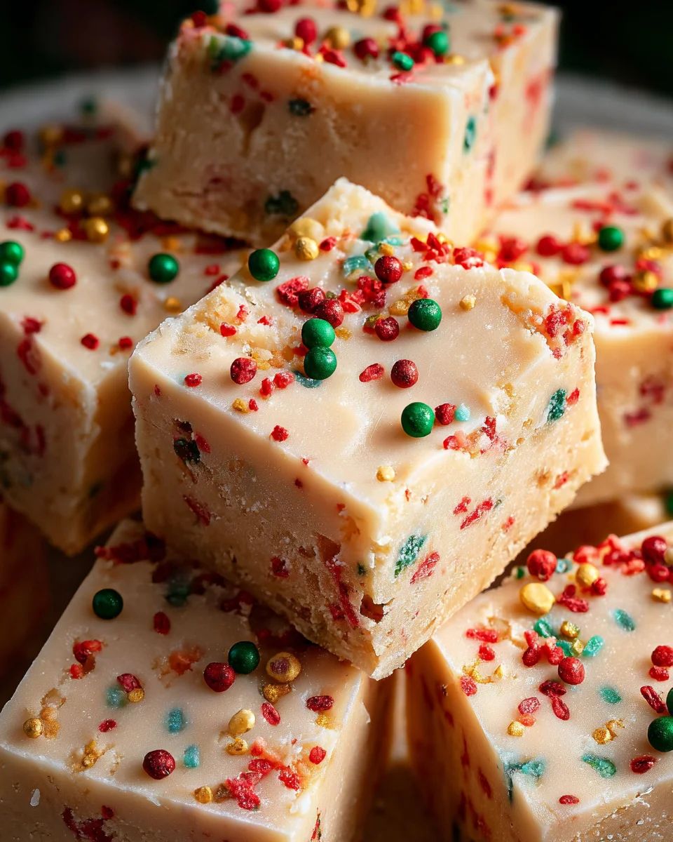 Festive Sugar Cookie Christmas Fudge – Super Easy!