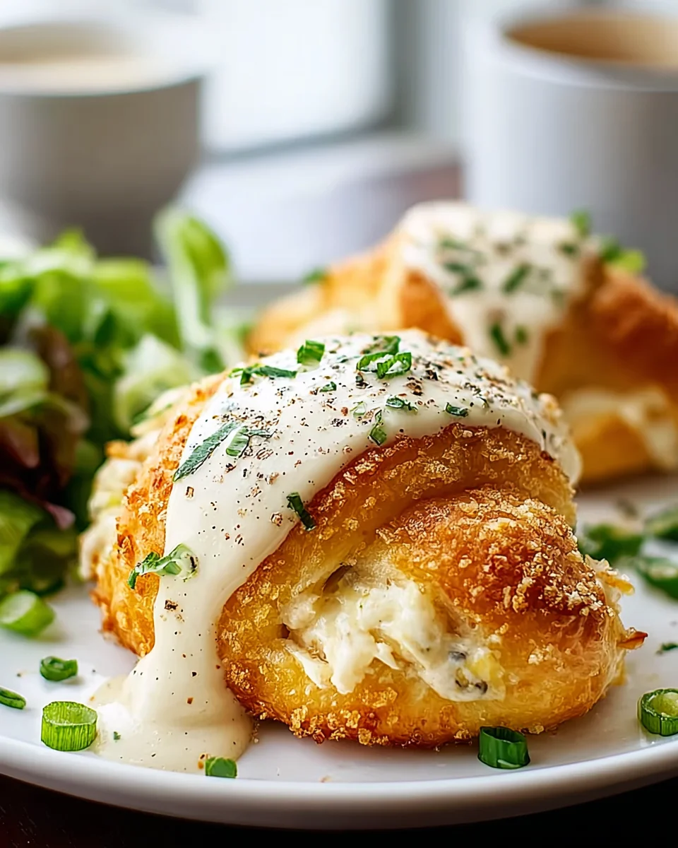 Delicious Chicken Pillows & Creamy Parmesan Sauce