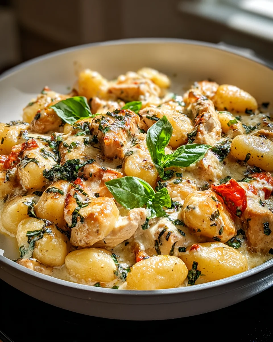 Garlic Chicken Gnocchi Skillet: Speedy 1-Minute Meal!