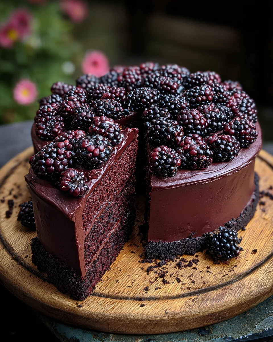 Blackberry Velvet Gothic Cake: Dark Lush Dessert Dream