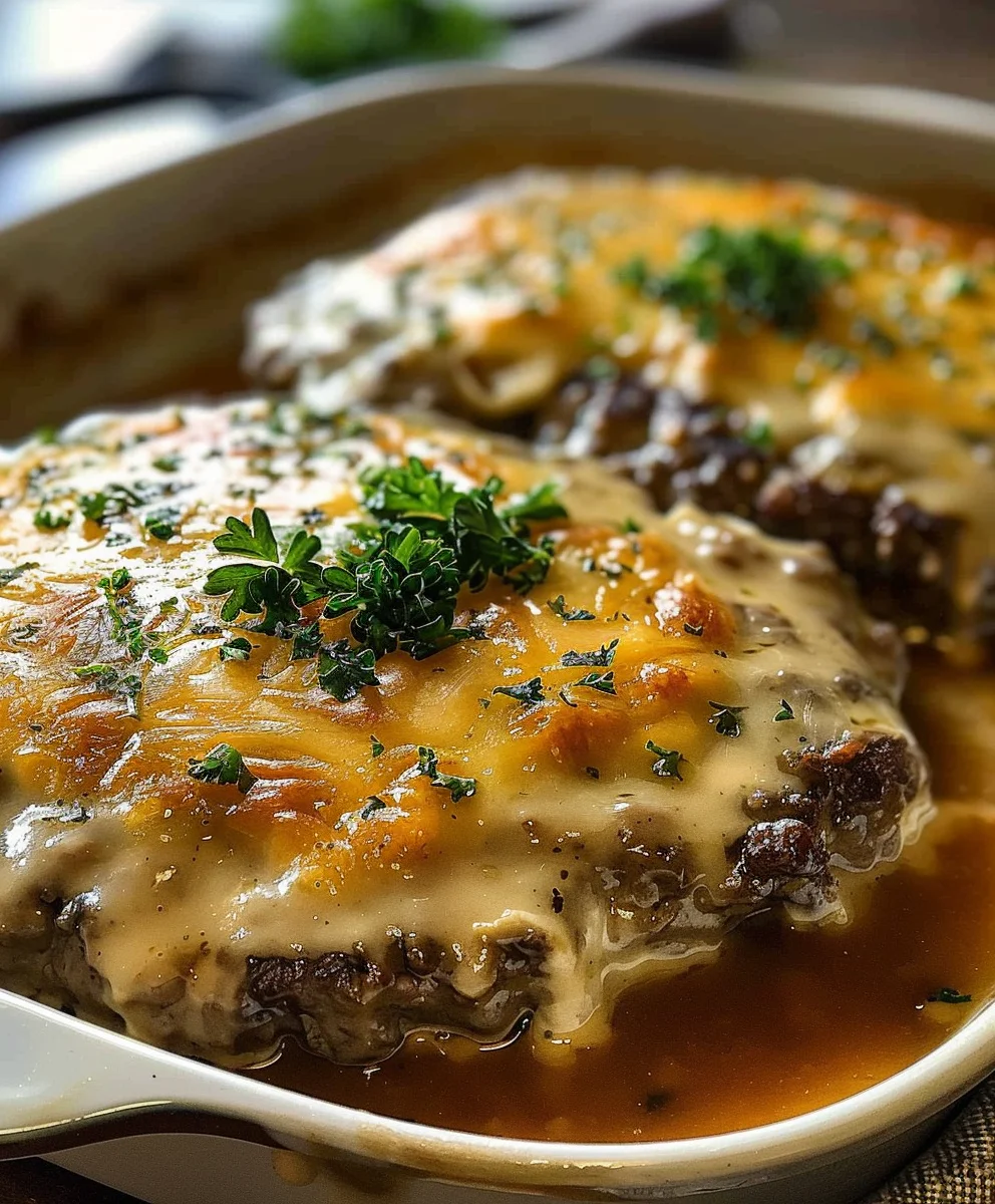 Amish Beef Hamburger Steak Bake