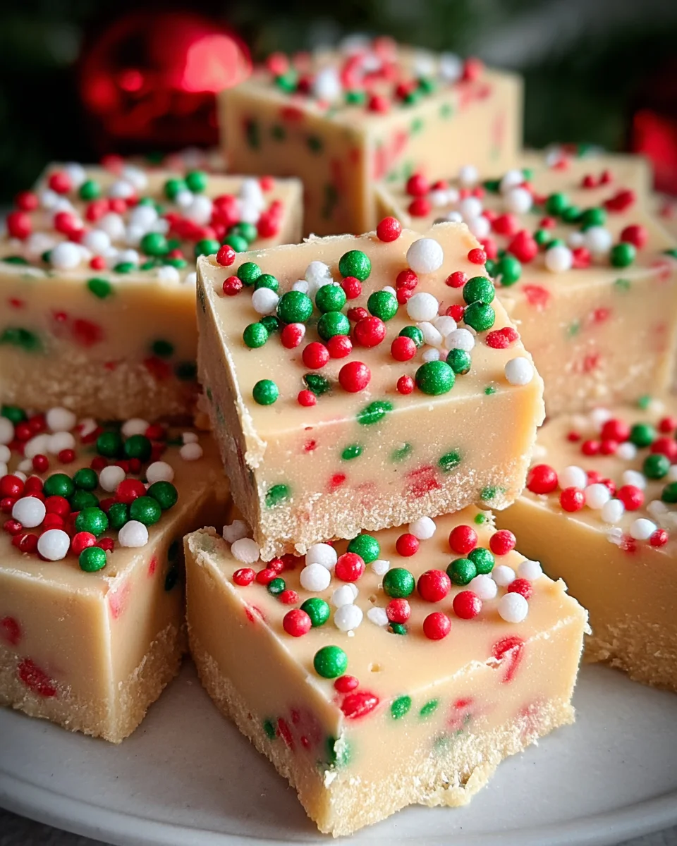 Festive Sugar Cookie Christmas Fudge – Super Easy!