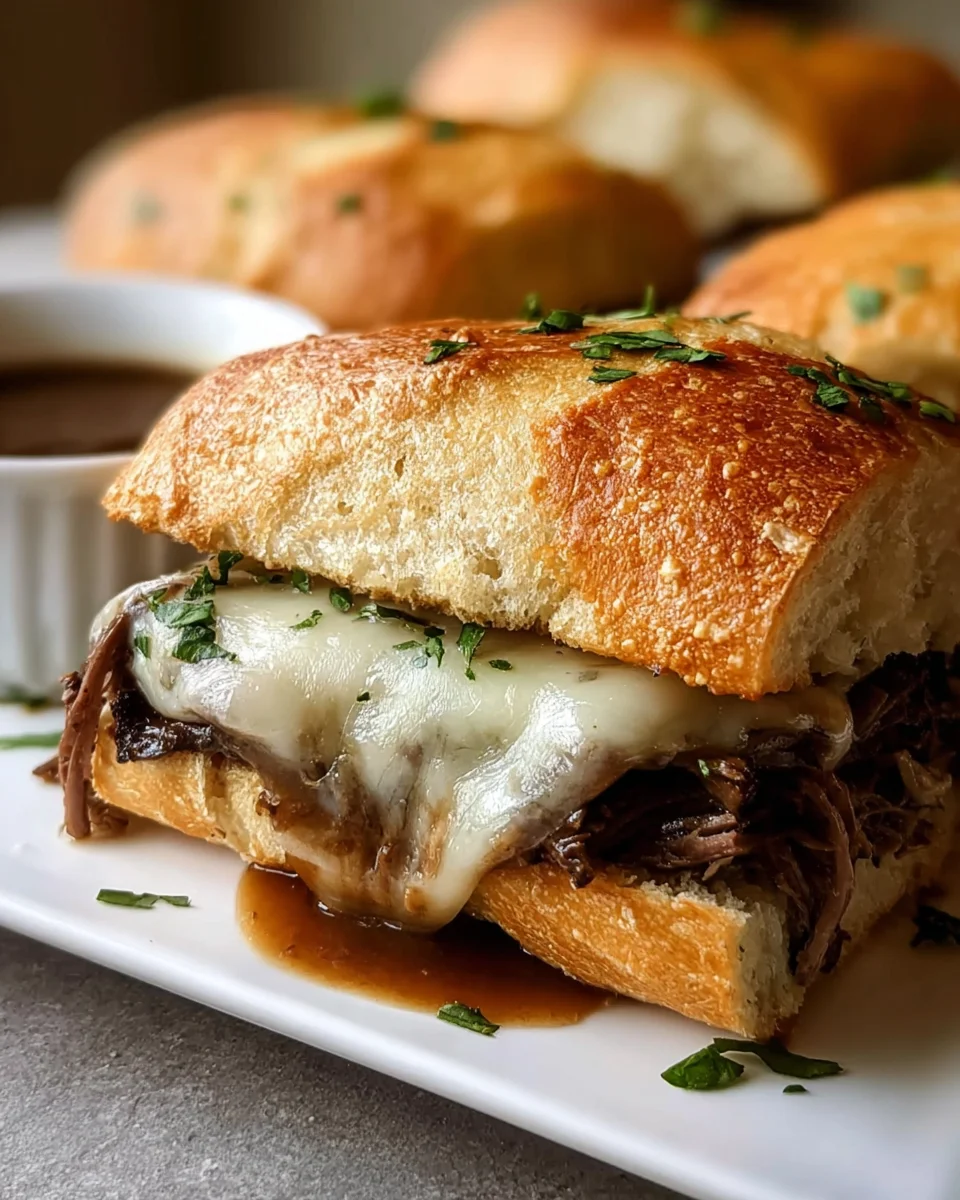 Ultimate Crockpot French Dip Sandwiches (Tender Beef!)