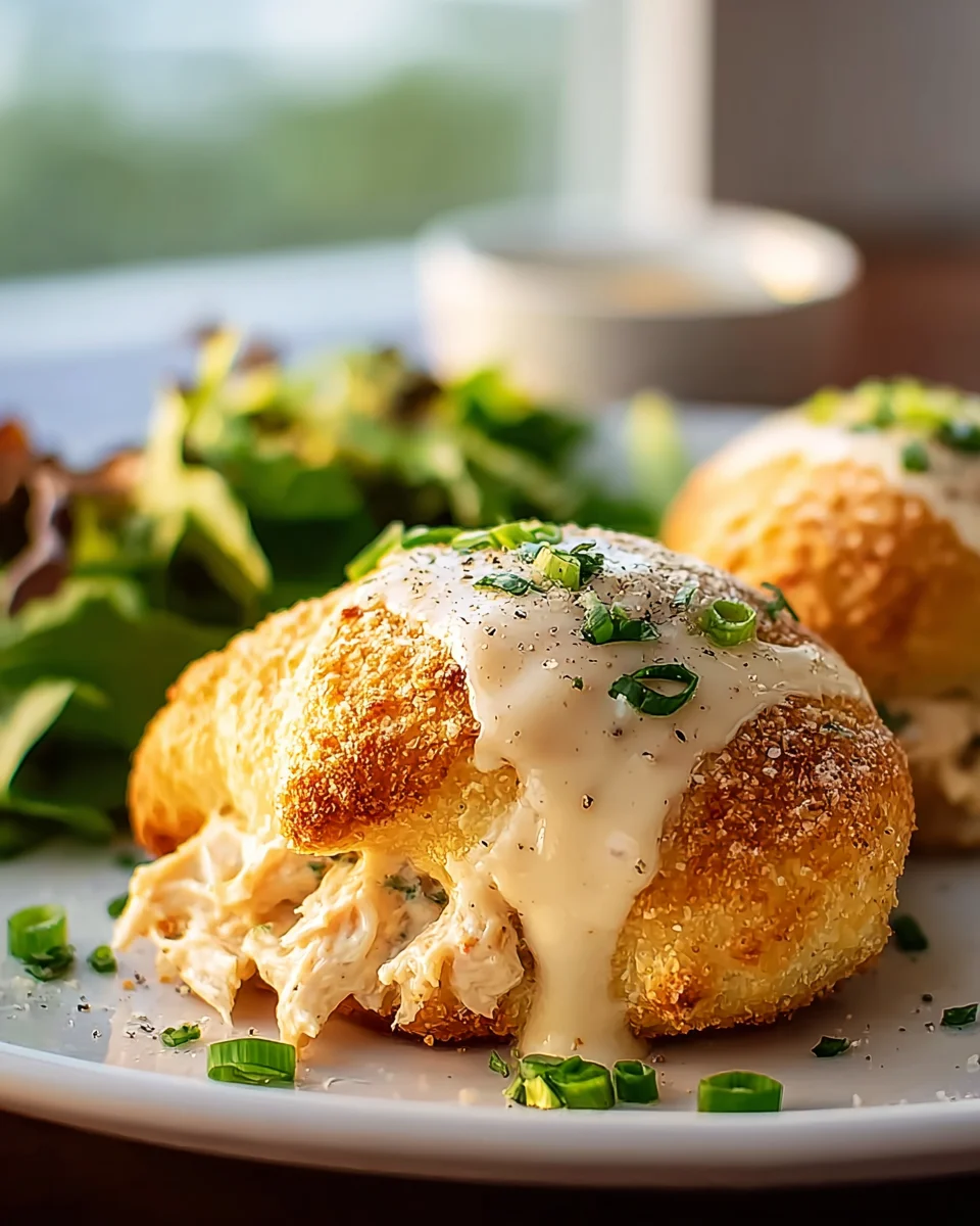 Delicious Chicken Pillows & Creamy Parmesan Sauce