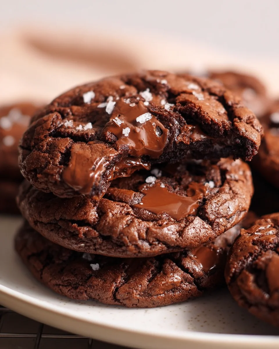 Melt-in-Your-Mouth Fudgy Double Chocolate Chip Cookies!