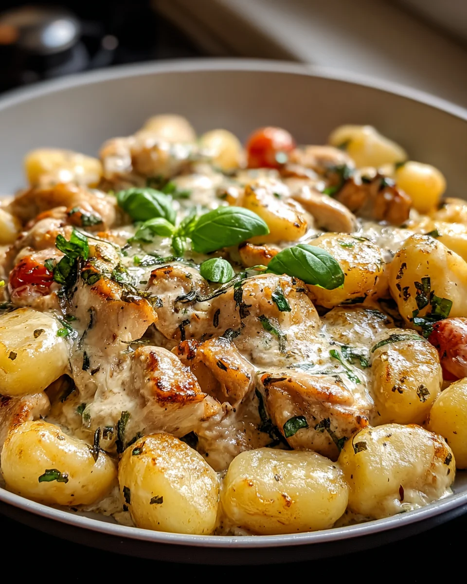 Garlic Chicken Gnocchi Skillet: Speedy 1-Minute Meal!