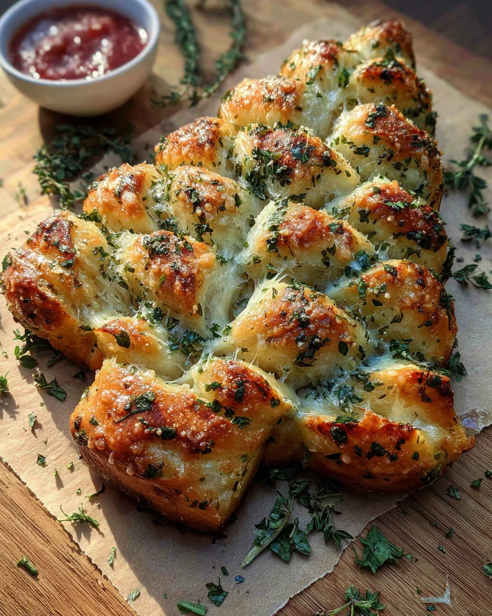 Cheesy Christmas Tree Bread Recipe - Fun Holiday Appetizer