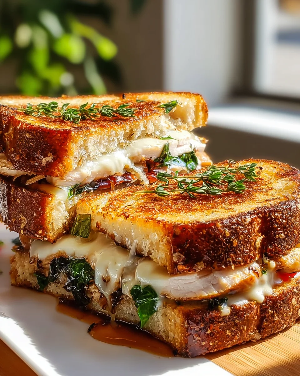 Flavorful Grilled Balsamic Vinaigrette Sandwich Melt