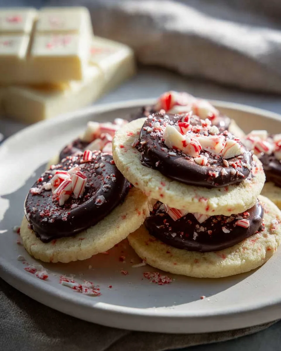 Chocolate Peppermint Bark Sugar Cookies