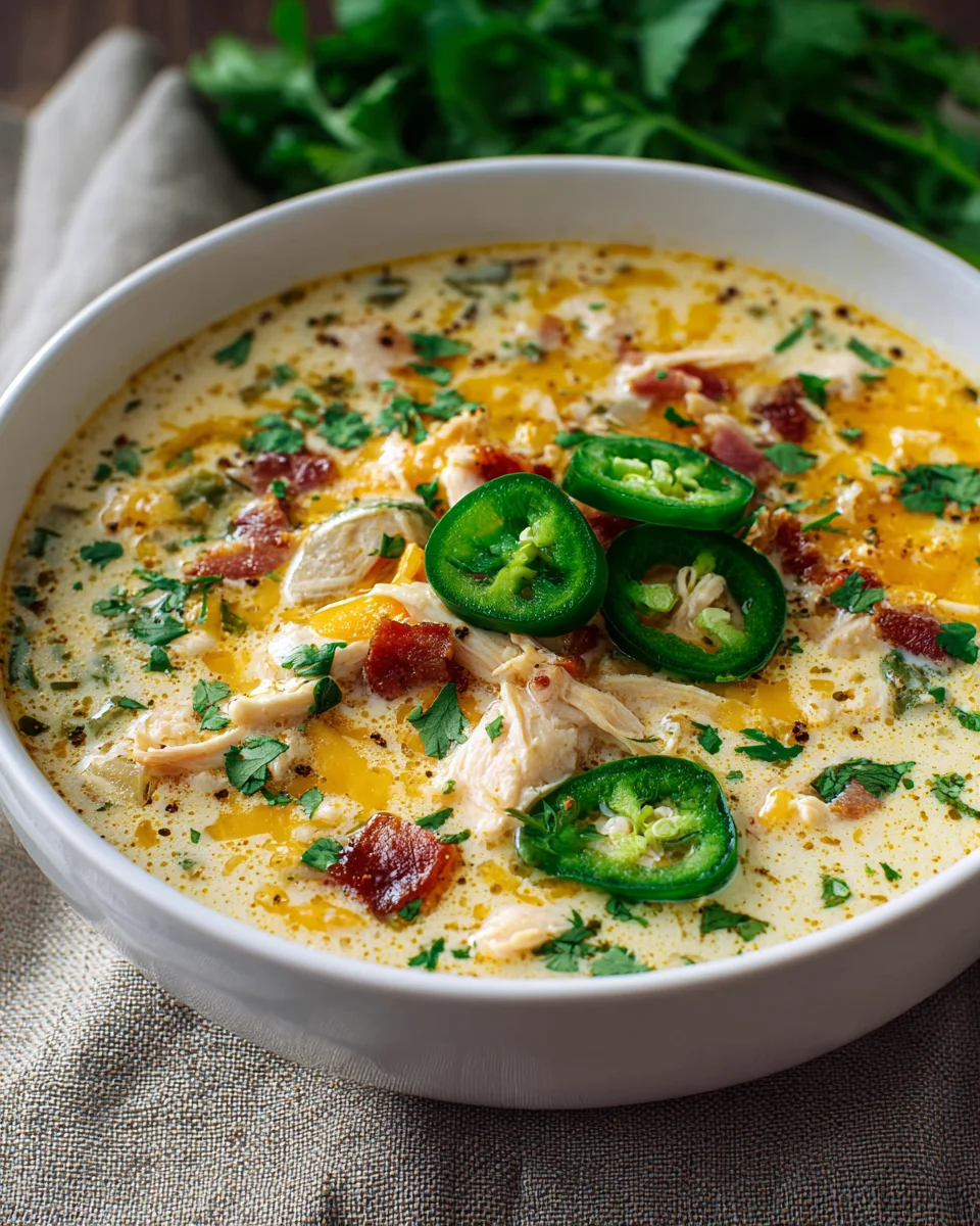 Spicy Jalapeno Popper Chicken Soup: Creamy, Cheesy & Zesty