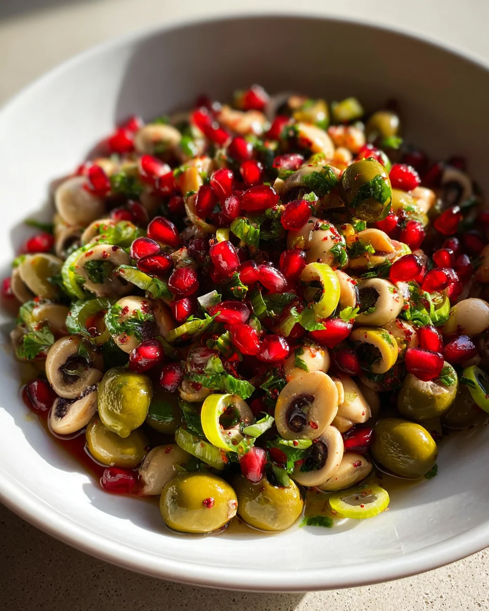 Olive Salad with Black Eyed Peas - Delicious & Healthy!