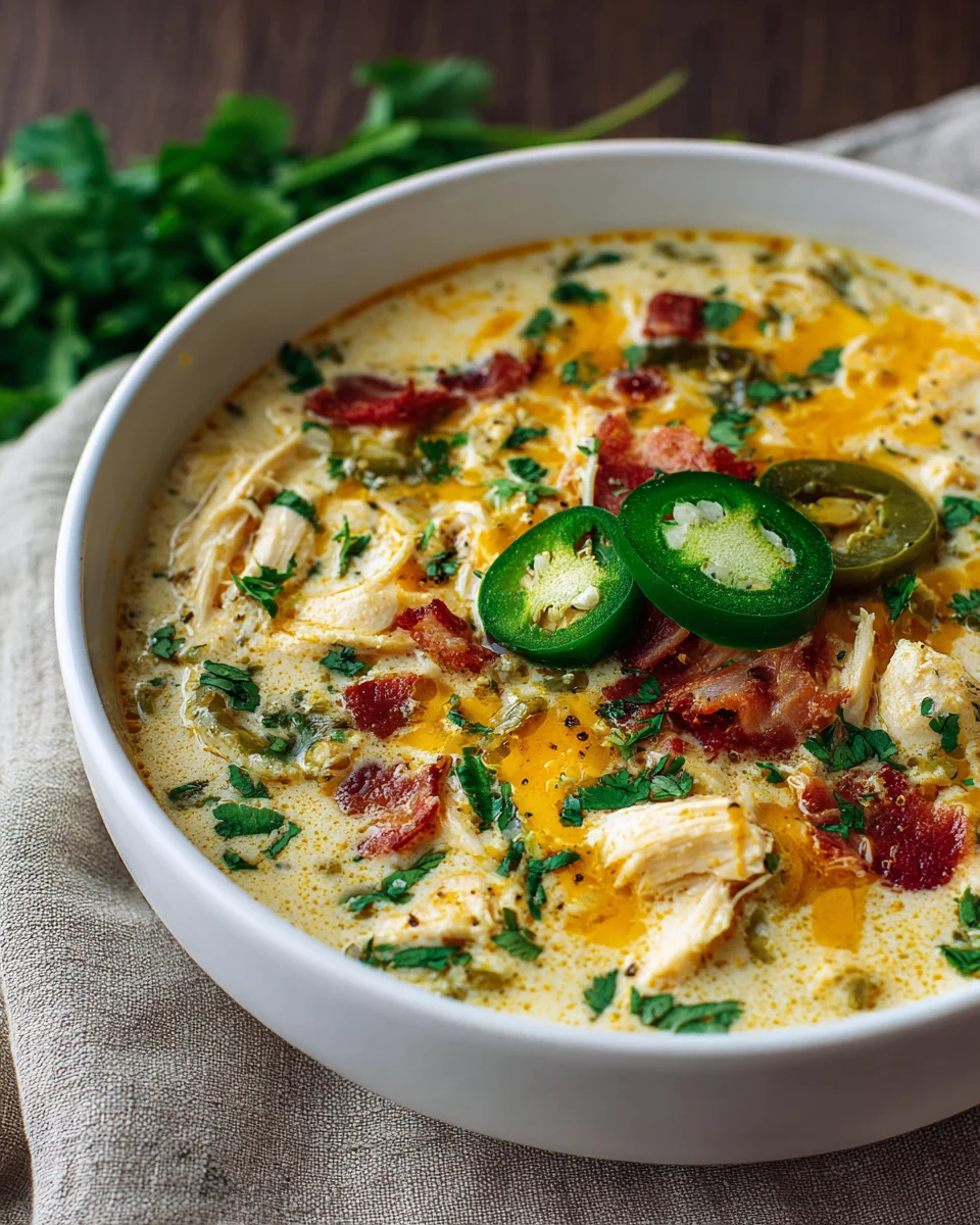 Spicy Jalapeno Popper Chicken Soup: Creamy, Cheesy & Zesty