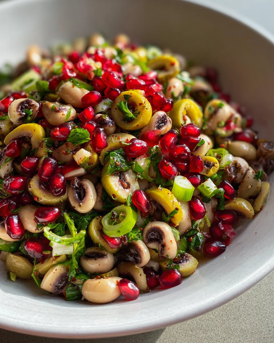 Olive Salad with Black Eyed Peas - Delicious & Healthy!