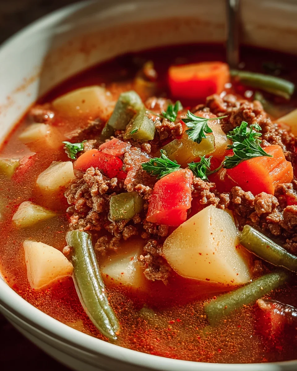 Hearty Cowboy Soup: Delicious Beef & Veggie Recipe