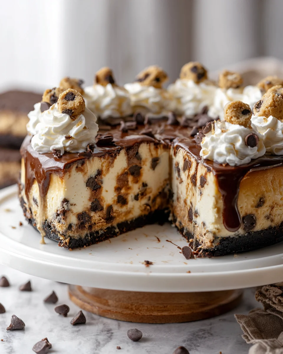 Decadent Chocolate Chip Cookie Dough Cheesecake Recipe