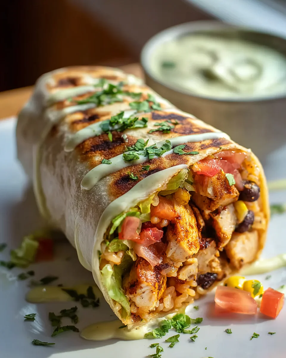 Delicious Chipotle Ranch Grilled Chicken Burrito Recipe!