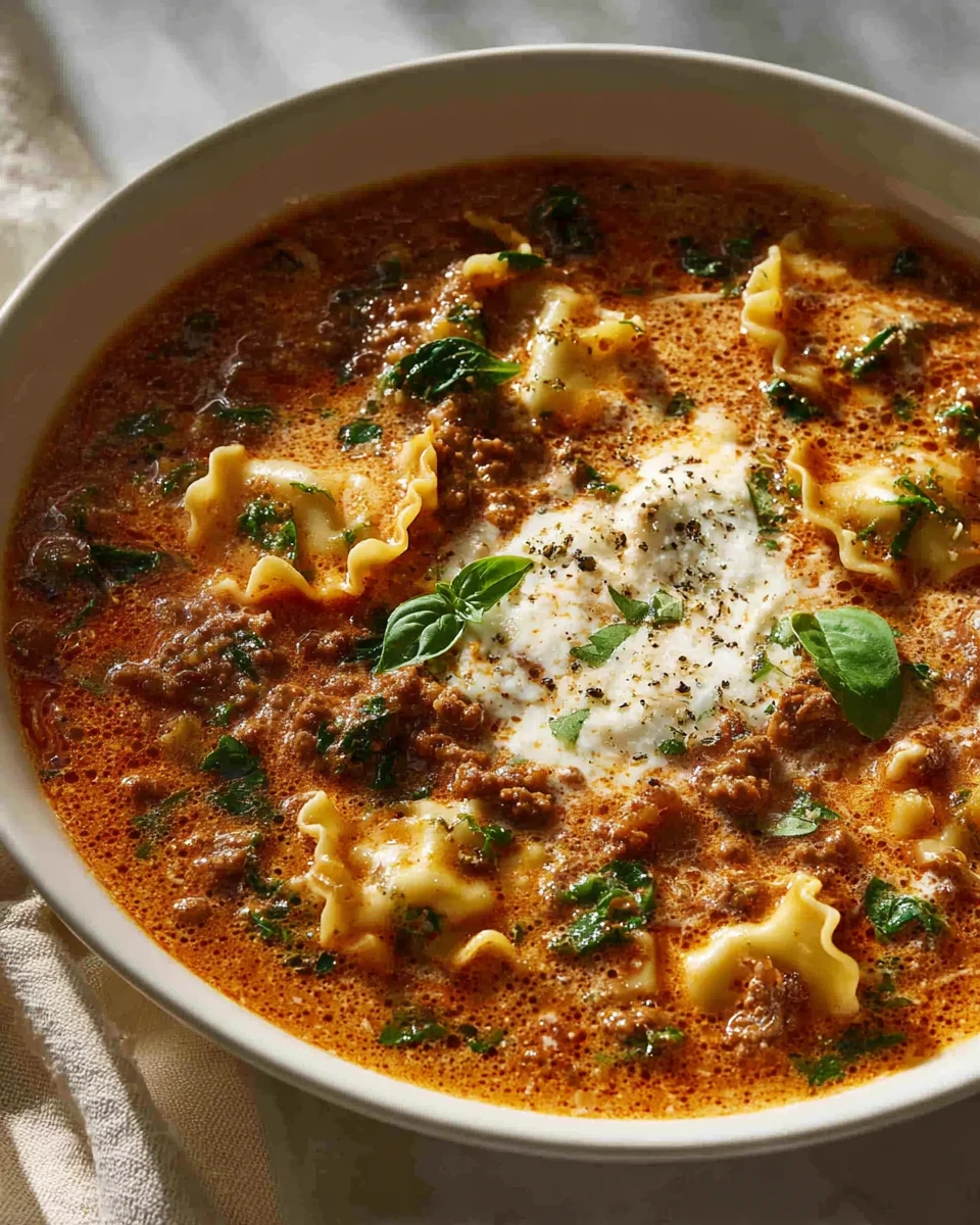 Mouthwatering One Pot Lasagna Soup Recipe You’ll Love!