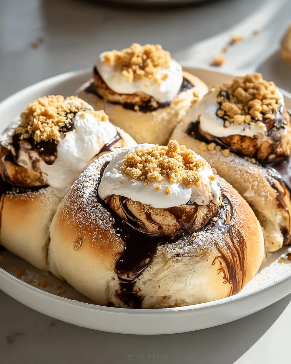 Baked S'mores Rolls: Gooey Marshmallow & Chocolate Bliss