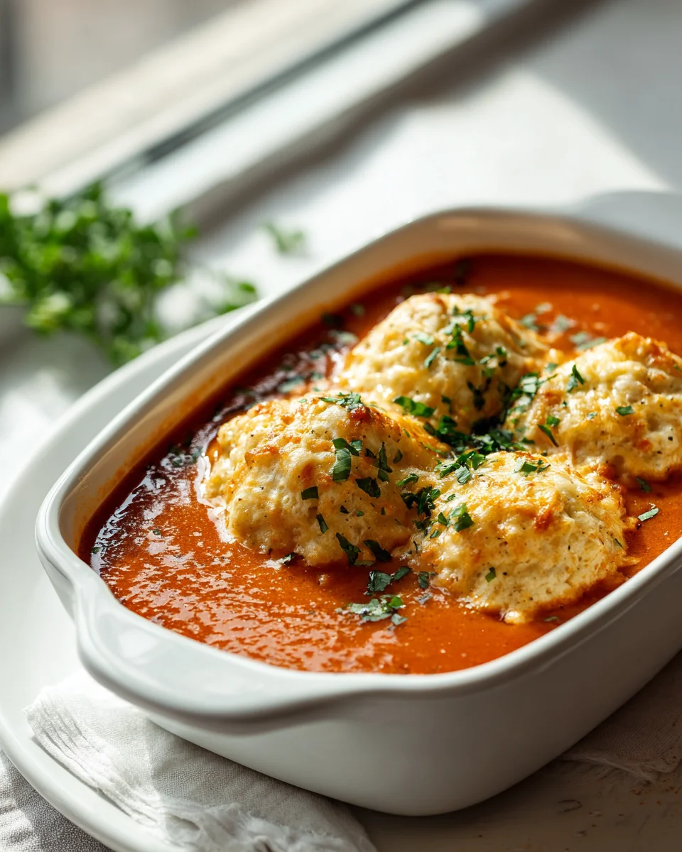 Best Tomato Soup with Cheddar Bay Dumplings Recipe Delight!