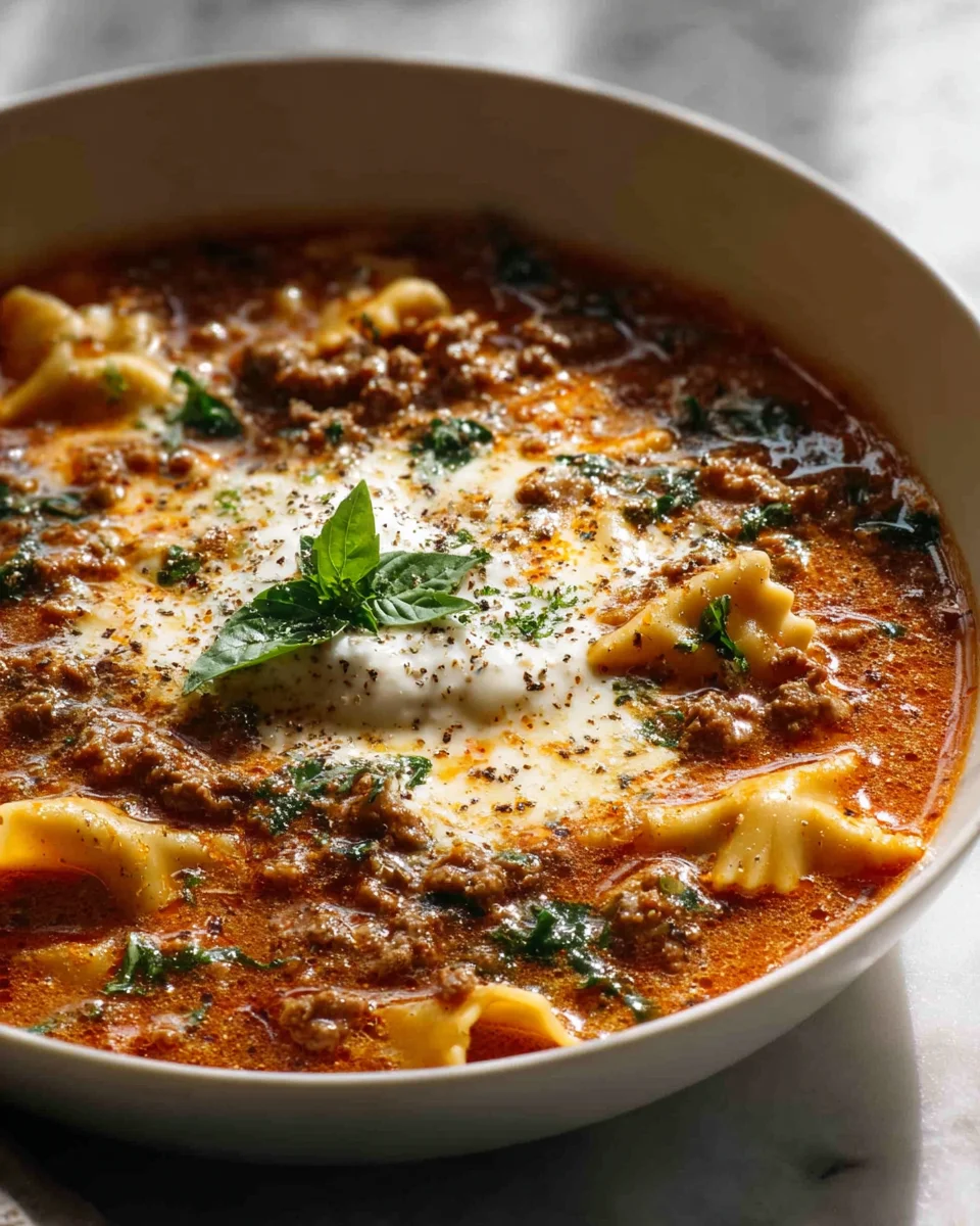 Mouthwatering One Pot Lasagna Soup Recipe You’ll Love!