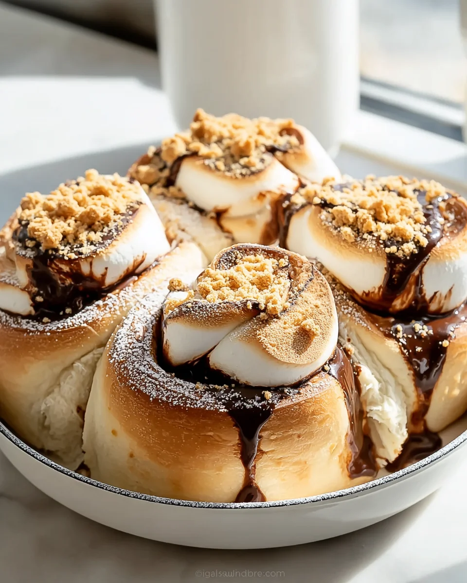 Baked S'mores Rolls: Gooey Marshmallow & Chocolate Bliss