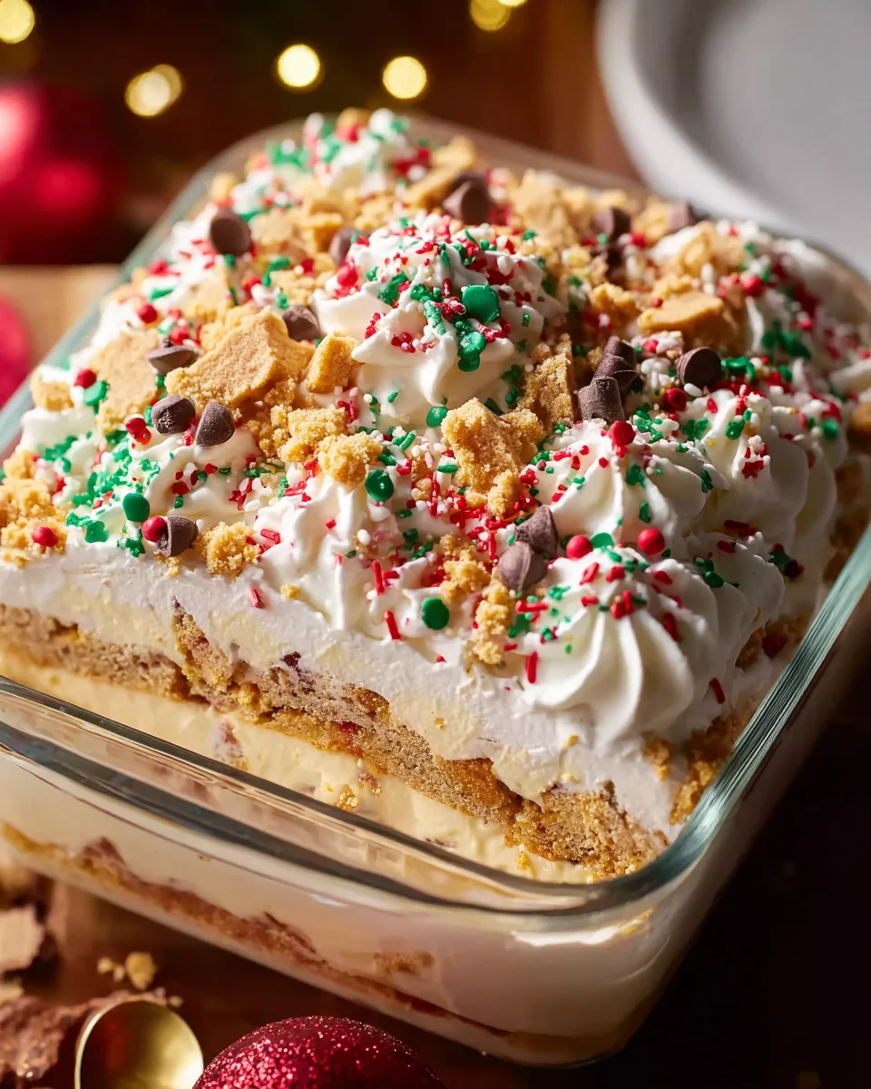 Christmas Cookie Lasagna: Easy No-Bake Holiday Dessert!